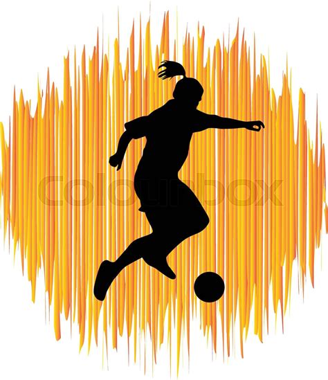 Woman Play Soccer Stock Vector Colourbox