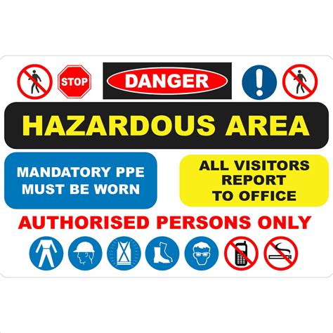Hazardous Area Sign Buy Now Discount Safety Signs Australia