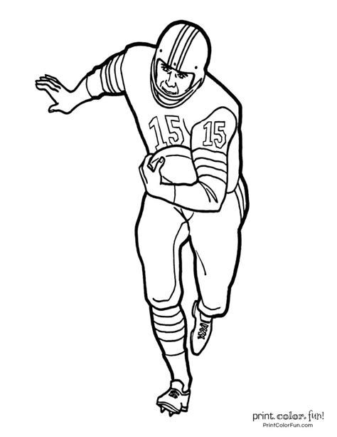 Printable Coloring Pages Football Customize And Print