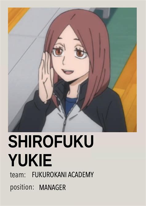 Haikyuu Shirofuku Yukie Mini Poster Haikyuu Anime Pósters