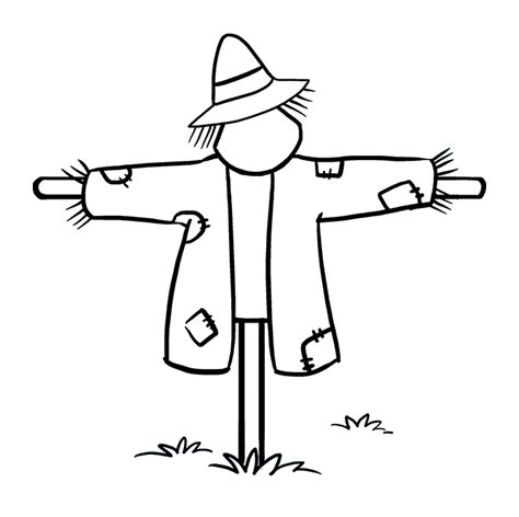 How To Draw A Scarecrow Really Easy Drawing Tutorial Easy Halloween