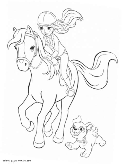 Who are the characters in lego friends coloring pages? Mia riding a horse coloring page || COLORING-PAGES ...