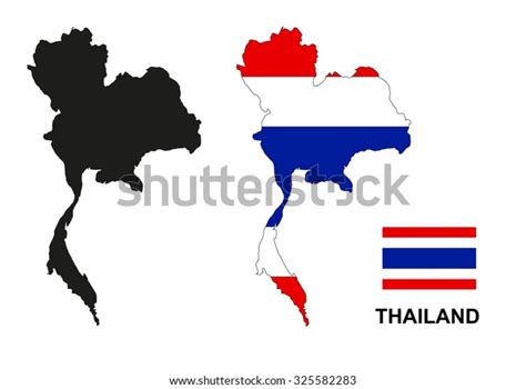 Thailand Map Vector Thailand Flag Vector Stock Vector Royalty Free