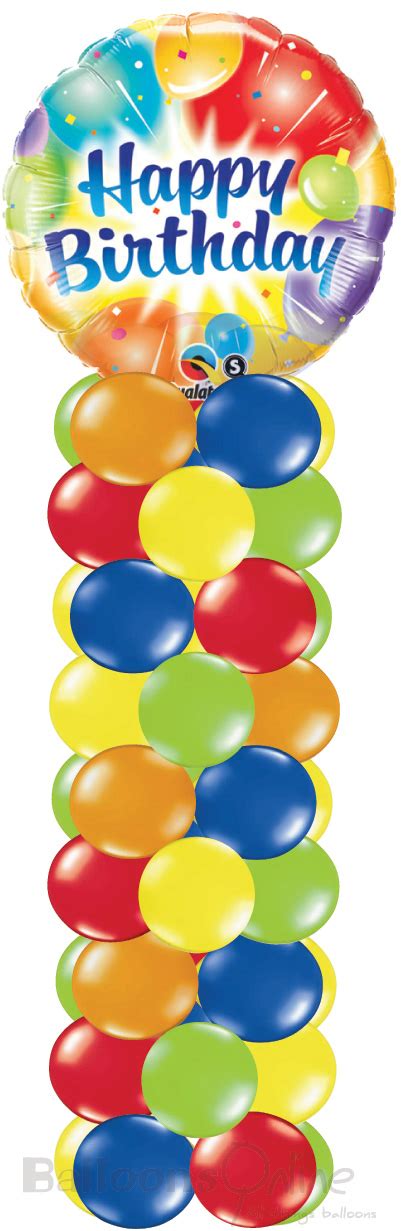 Happy Birthday Balloon Column