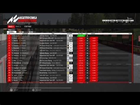 Assetto Corsa Competizione Championship Race 1 YouTube