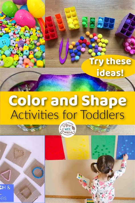 Easy Color And Shape Activities For Toddlers How Wee Learn