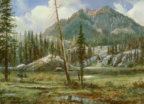 Sierra Nevada Mountains Albert Bierstadt As Art Print Or Hand Painted