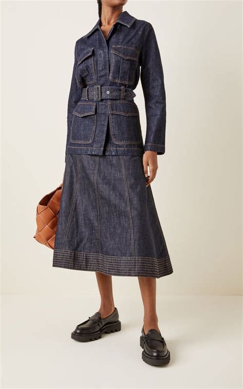 Dark Denim Skirt Suit — Keep It Chic Denim Fashion Dark Denim Skirt