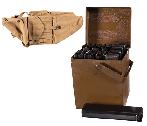 Thompson Sub Machine Gun Accessories Including Eleven Box Magaz
