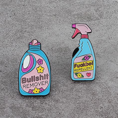 Fashion And Fun Enamel Pin Laundry Liquid Mosquito Repellent Spray Cartoon Brooch Badge Daily