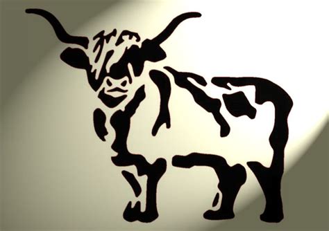 Shabby Chic Highland Full Cow Cattle Plastic Stencil Vintage A4