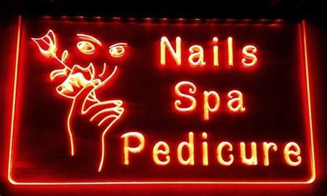 Nails Spa Pedicure Beauty Salon Neon Light Signs Hang Sign Decor Shop