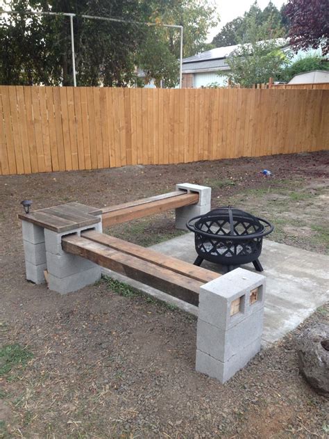 Do it yourself cinder block fire pit. Build my very own fire pit bench with table. | Cheap fire pit, Fire pit backyard, Backyard fire