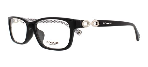 Coach Eyeglasses Hc 6052f 5214 Black White 54mm