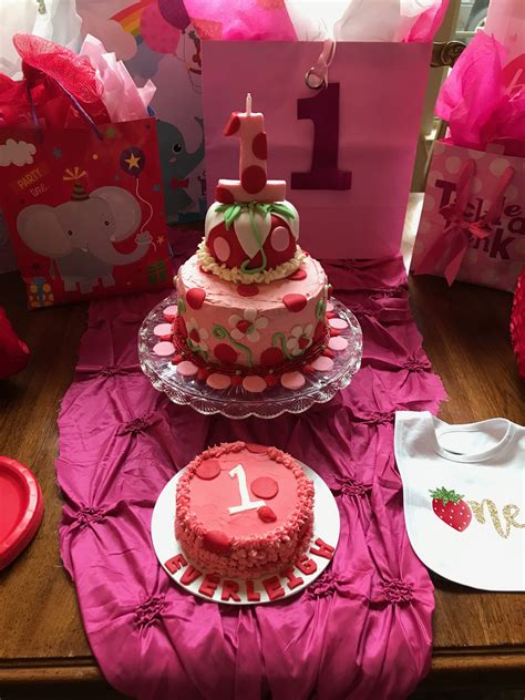 Strawberry Shortcake 1st Birthday Complete With Smash Cake