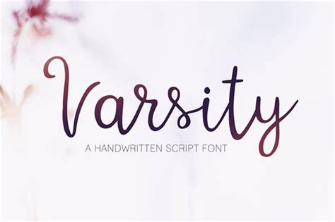 Dlolleys Help Varsity Free Font Handwritten Script Font Fonts Varsity