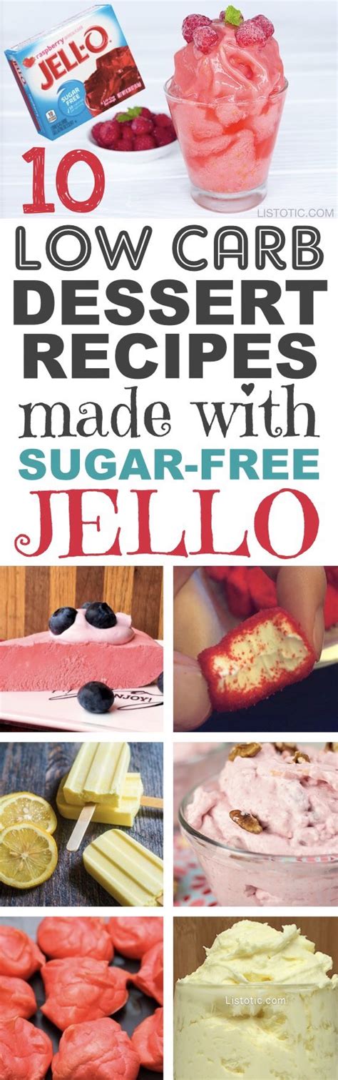 This sorbet recipe is a great low calorie dessert for your summer festivities! 10 Brilliant Low Carb Dessert Recipes Using Sugar-Free Jell-O (Quick and Easy!)