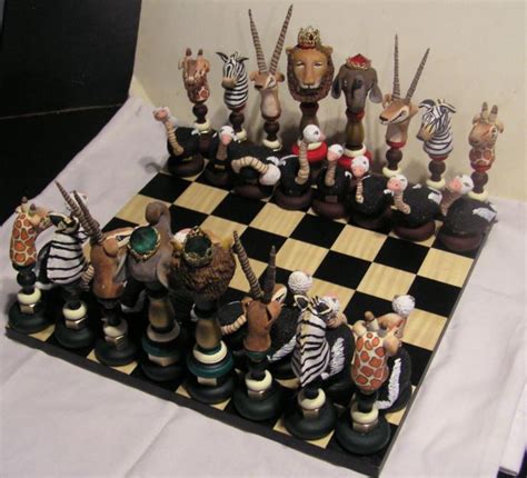 Animals Of Africa Chess Set Chess Set Chess Board Chess Ts