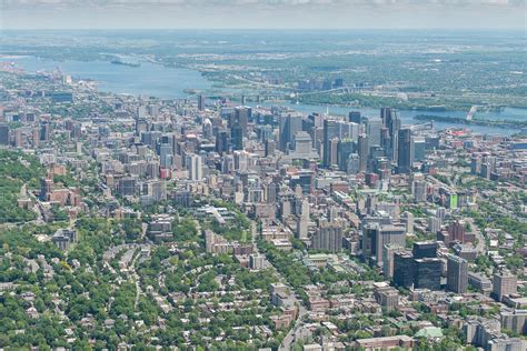 Aerial Photo Montreal Skyline