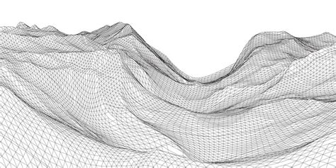 Free Vector Wireframe Landscape Banner Design