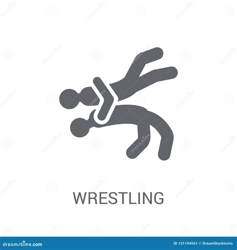 Wrestling Icon Trendy Wrestling Logo Concept On White Background From