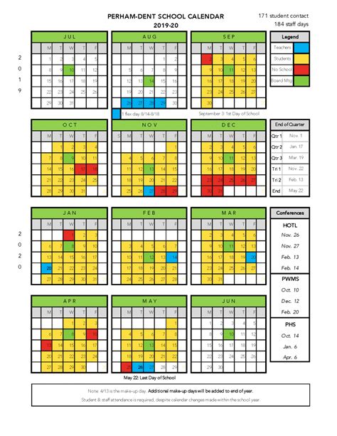 District Releases 2019 20 School Calendar Perham Dent Public Schools