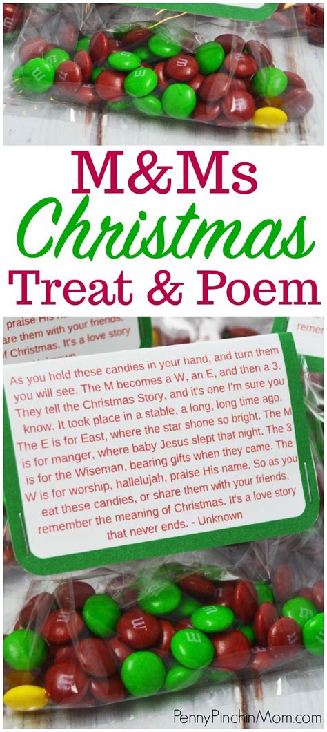 The m becomes a w, an e, and then a 3. M&M Christmas Poem (Printable Included) | Christmas poems ...