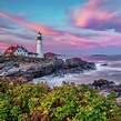 Sunset at Portland Head Light - Cape Elizabeth Maine Photograph by ...