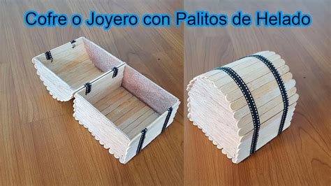 Manualidades Joyero Cofre Con Palitos De Helado Palos De Paleta 939