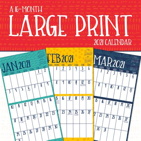 These june themes are perfect for preschoolers through early elementary. 2021 Large Print Wall Calendar - Walmart.com - Walmart.com