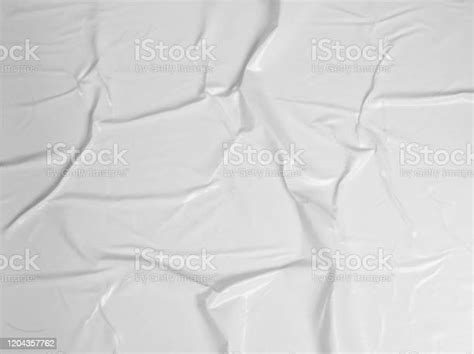 White Glued Paper Texture With Creases Surface Grunge Effect Stock