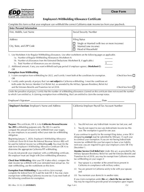 De4 2021 2024 Form Fill Out And Sign Printable Pdf Template