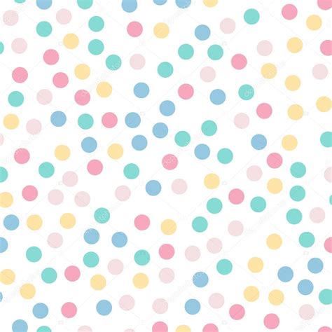 Colorful Polka Dots Seamless Pattern On White 9 Background