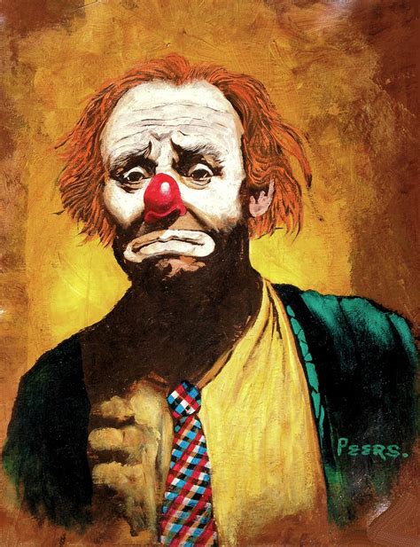 All This Is That A John Peers Clown Painting Probably Of Emmett Kelly
