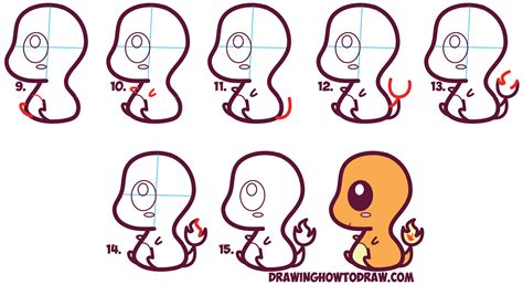 Charmander Drawing Cute Here Are The Steps On How To Draw Charmander