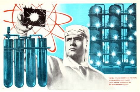 Original Vintage Posters Propaganda Posters Ussr Soviet Scientist