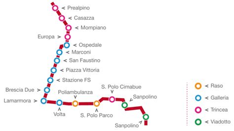 Mappa Metropolitana Brescia Fermate