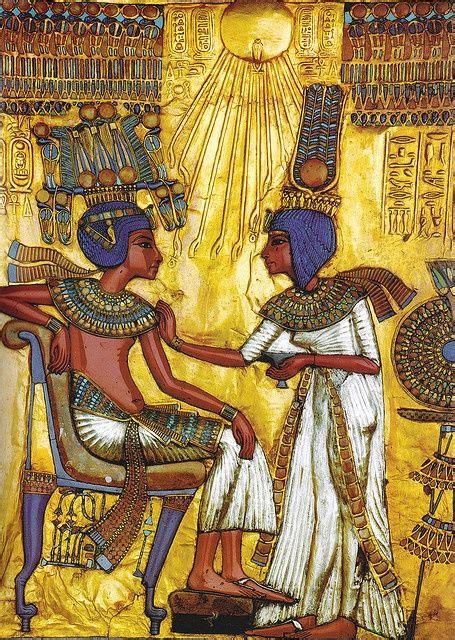Tutankhamun And Ankhesenamun Wife Of King Tutankhamun She Annoints Her