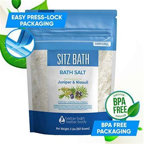 Sitz Bath Soak 32 Ounces Sitz Salt Epsom Salt With Natural Geranium