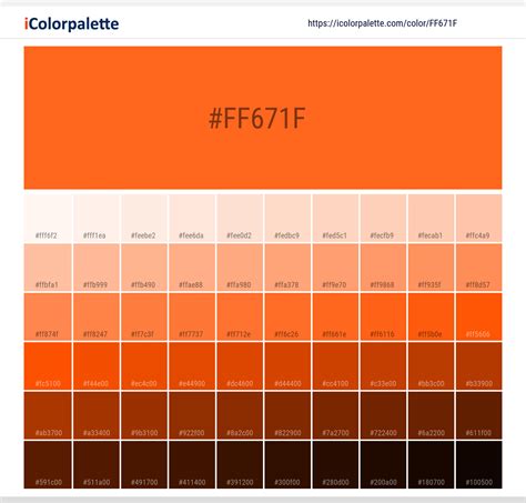Hex Color Code #ff671f | Pantone 165 C color information | Hsl | Rgb ...