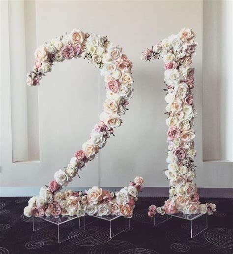 We usually think of a unique or a fancy or even an expensive. Floral Numbers | 21st party decorations, Classy 21st ...