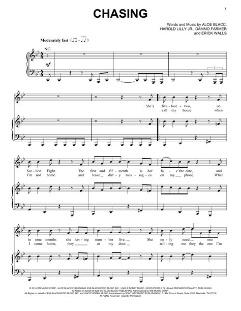 Aloe Blacc Chasing Sheet Music Pdf Notes Chords Rock Score Piano