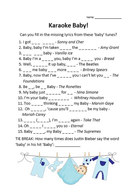 Distribute a list of the parents'. Free Baby Shower Games Printables - All about a Mummy