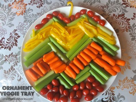 Place a cherry or piece of pineapple for the topping. 3 Creative Christmas Veggie Trays