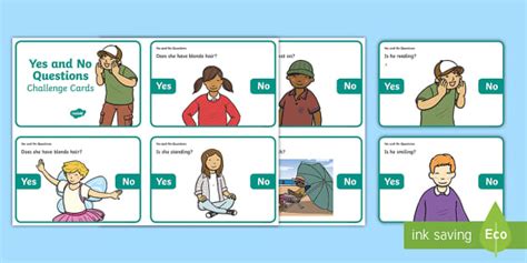 Yes Or No Challenge Cards Eyfs Twinkl Teacher Made