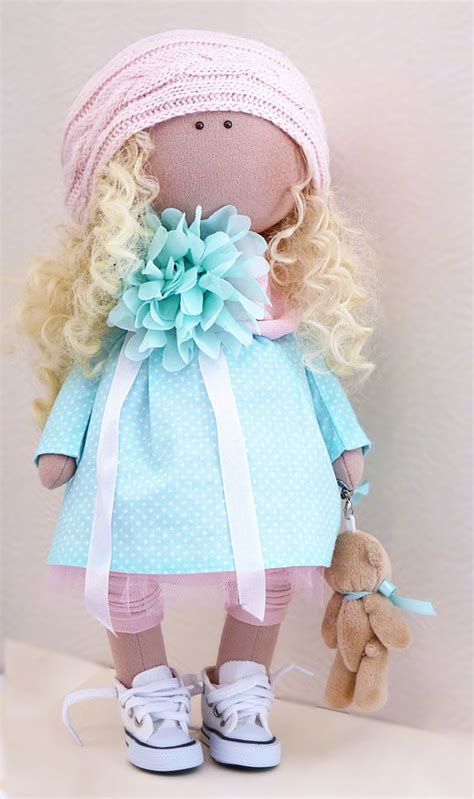 Textile Doll Fabric Doll Decoration Doll Handmade Doll Etsy