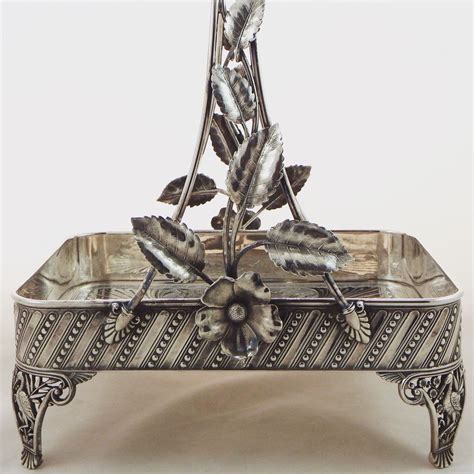 Just Love The Flowers On The 19th Century Victorian Silverplate Basket