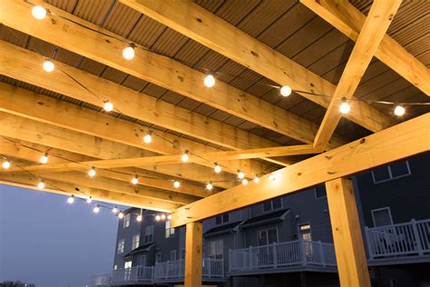 How To Hang Globe String Lights Under A Deck Hang Patio String Lights