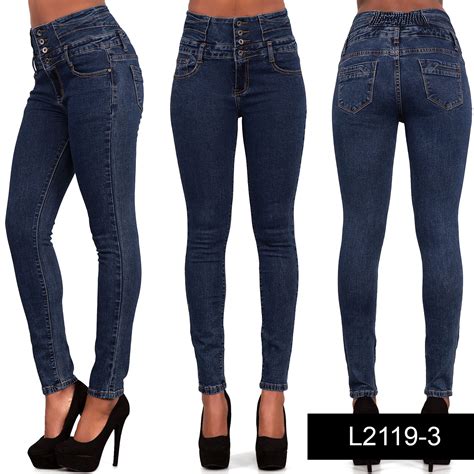 New Womens HIGH Waist Denim SEXY Skinny Leg Stretchy Jeans Sizes EBay