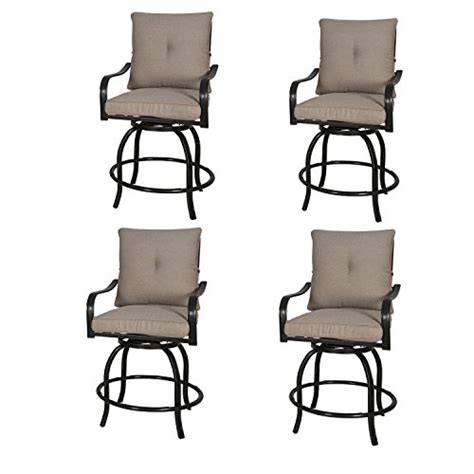 Buy Rimba Outdoor Swivel Chairs Height Patio Counter Bar Stools With